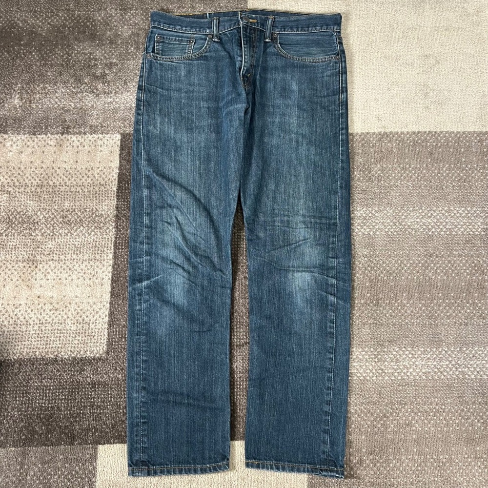 Levi's 502 Regular Taper Jeans Mens Blue Denim 33X32 Dark Wash